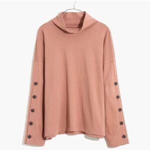 Madewell Dusty Rose Cowl Neck Long Sleeve Tee M